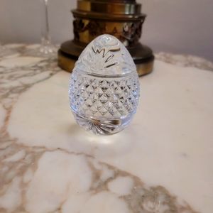 Crystal egg Marked France, solid has nice weight.